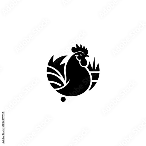 Rooster silhouette icon