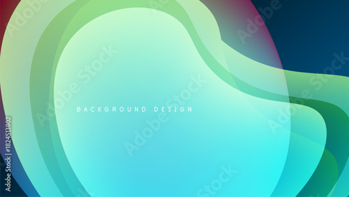 Abstract flowing layers, vibrant colors blend. Smooth gradients create dynamic visual effect. Modern design element for backgrounds.