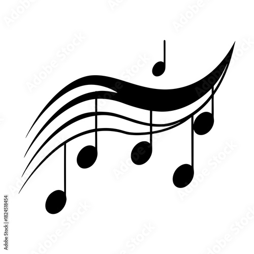 music melody notes design illustration