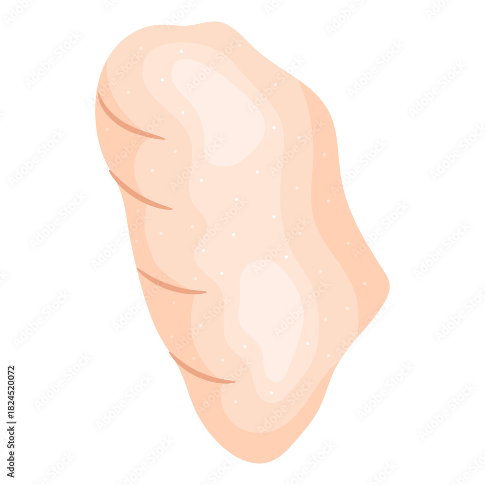 Fototapeta premium Vector illustration of a fresh raw chicken wingette