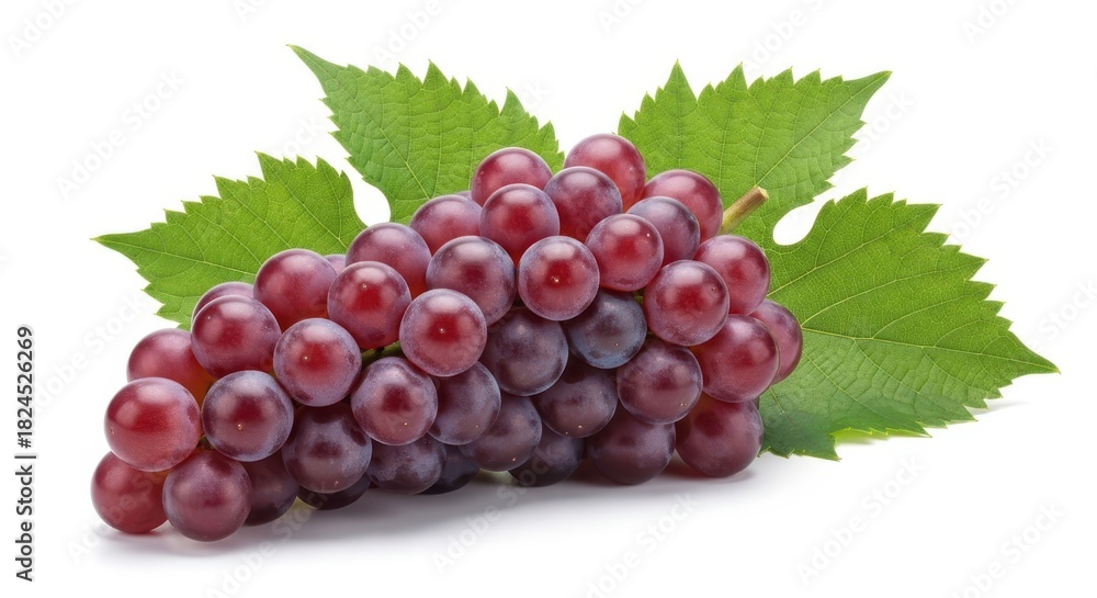 Fototapeta premium purple grape, isolated on white background, clipping path, full depth of field