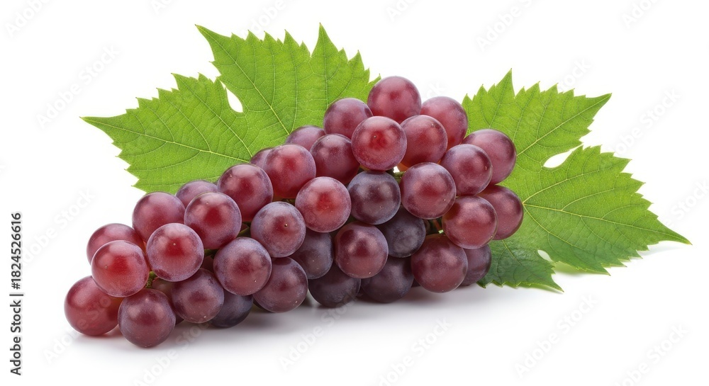 Fototapeta premium purple grape, isolated on white background, clipping path, full depth of field