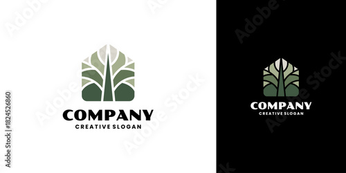 Abstract Symbol Template House Natural Environment Logo Illustration Vector
