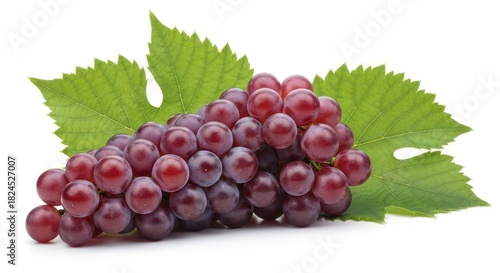 purple grape, isolated on white background, clipping path, full depth of field
