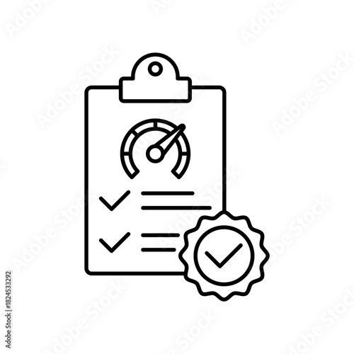 Icon a Credit Evaluation Criteria, isolated against a clean background.