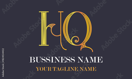 HQ H hq initial logo | initial based abstract modern minimal creative logo, vector template image. luxury logotype logo, real estate homie logo. typography logo. initials logo