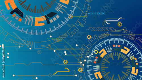 abstract background with the clock abstract design looping animation