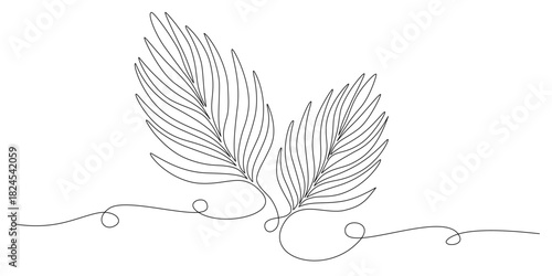 continuous palm leaf line