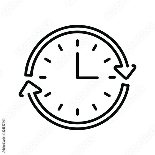 Time management and refresh icon representing productivity and efficiency