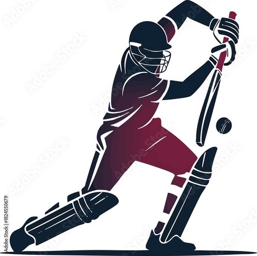 vector illustration of a man with a bat