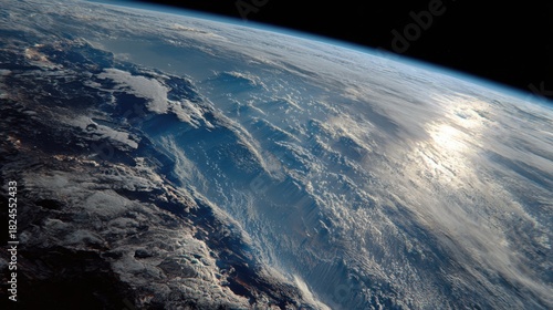 Stunning View of Earth’s Atmosphere and Cloud Cover from Space