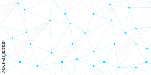 Abstract digital network with interconnected blue nodes and lines on a clean white surface. . futuristic connection technology background with dots and lines for desktop. . futuristic connection techn