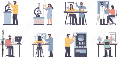 Scientists Conducting Laboratory Experiments in Modern Scientific Facility