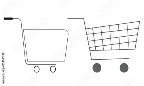 shopping e- commerce icon set, vector illustration.