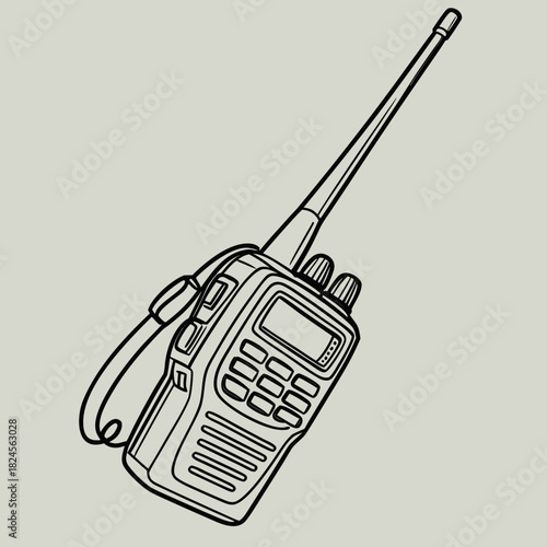 Handheld Two- Way Radio with Antenna and Strap walkie talkie two-way radio