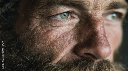 Close-up portrait of a rugged farmhand