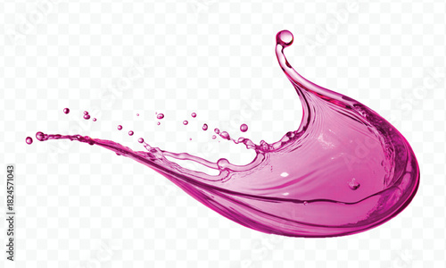 dynamic smooth liquid fresh water splash in different color and curve style isolated on white background 