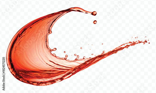 dynamic smooth liquid fresh water splash in different color and curve style isolated on white background 