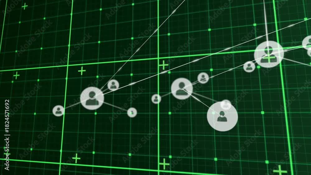 Right-edge pulse starting nodes spawning and linking, network forming ...