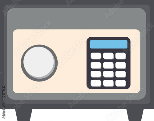 Secure safe deposit box icon for valuables
