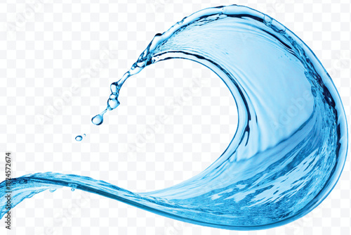 dynamic smooth liquid fresh water splash in different color and curve style isolated on white background 