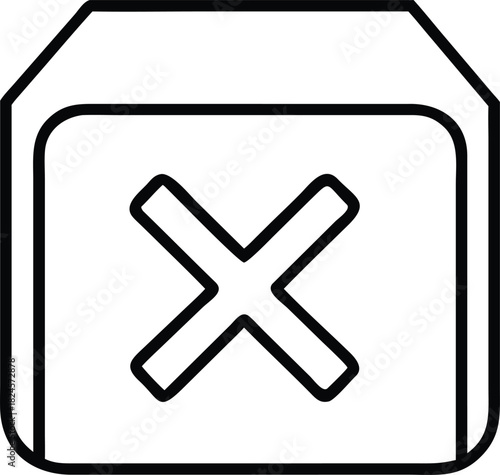 Close button icon with X mark cancel delete