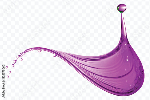 dynamic smooth liquid fresh water splash in different color and curve style isolated on white background 