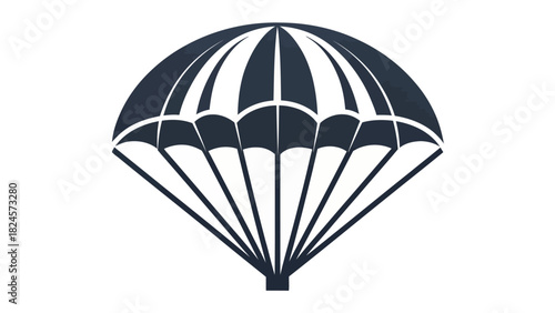 Bold parachute descending safely, representing risk mitigation, extreme sports, adventure travel, and secure landings in challenging business environments