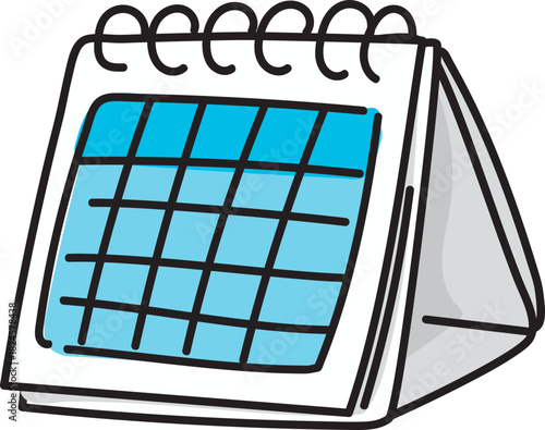 Desk Calendar Vector Icon for Scheduling, Planning, Meetings, Appointments, and Time Management.
