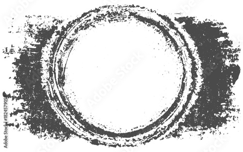 Grunge style floral ornament frame with antique decorative elements for artistic vintage layouts