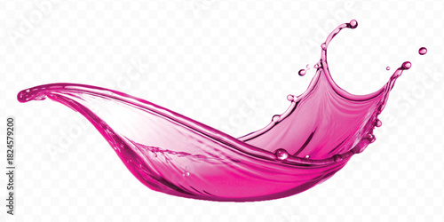 dynamic smooth liquid fresh water splash in different color and curve style isolated on white background 