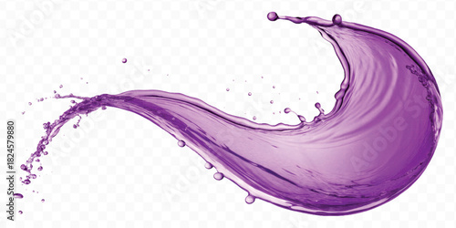 dynamic smooth liquid fresh water splash in different color and curve style isolated on white background 