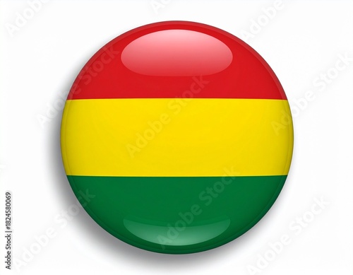 Free Download Bolivia Flag Button on White Background - GFXLoad
