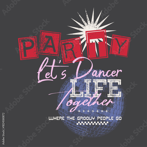 black-t-shirt-design-disco-party-dancer-vinage-retro-life-theme-parfect-for-summer-women-girl-vector-graphics