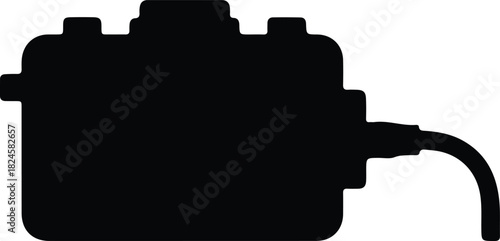 Illustration Septic tank drainage system black silhouette vector