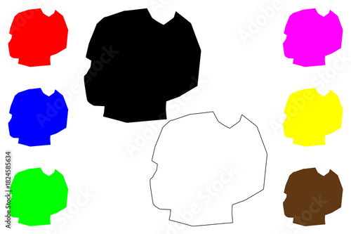 Khanpur city (Islamic Republic of Pakistan) map vector illustration, scribble sketch Khanpur Katora map