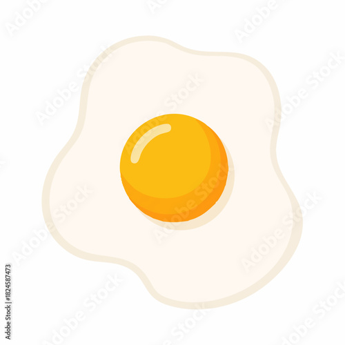 Delicious sunny side up egg with a bright yellow yolk and white egg whites.