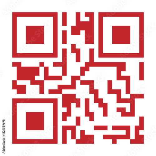 QR scanner vector illustration. Mobile scan outline sign isolated. Mobile phone with digital barcode reader for web link, app or online transaction vector. eps 10