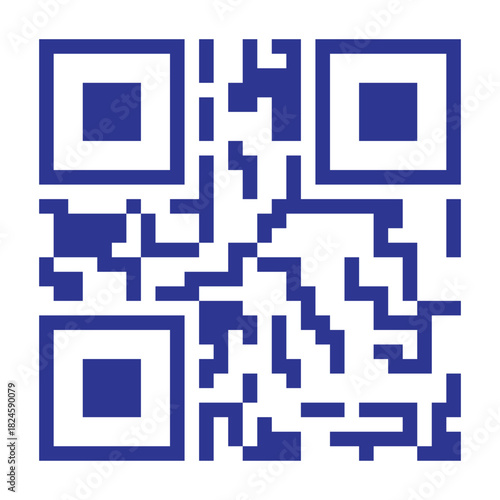 QR scanner vector illustration. Mobile scan outline sign isolated. Mobile phone with digital barcode reader for web link, app or online transaction vector. eps 10