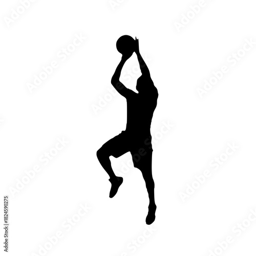 Basketball Player Dunk Silhouette