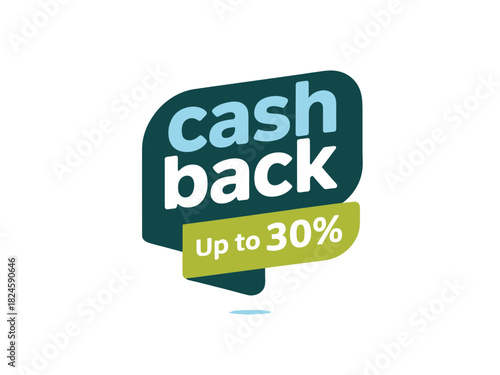 A promotional graphic showing cash back up to thirty percent offer deal
