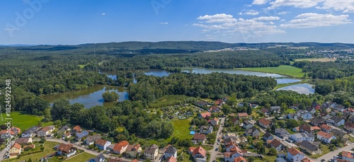 Teublitz im Tal der Naab in der mittleren Oberpfalz aus der Vogelperspektive