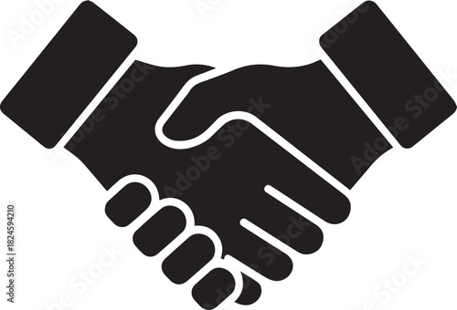 Handshake Symbolizing Agreement and Partnership in Business.