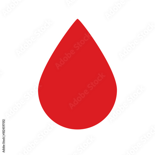 Blood red splash design stain. Bloodstain drop red splatter paint vector blob icon