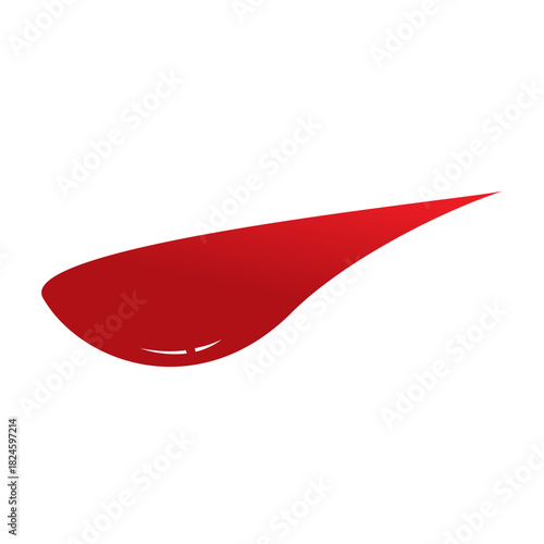 Blood red splash design stain. Bloodstain drop red splatter paint vector blob icon