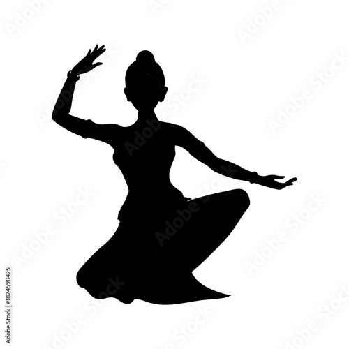 silhouette of a yoga pose