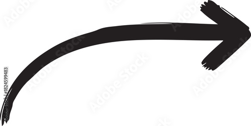 Dynamic Direction: A bold, hand-drawn arrow, curving gracefully, indicates a sense of movement and directs the viewer's gaze with its unwavering focus. 