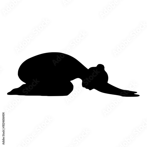 Child's Pose Yoga Silhouette