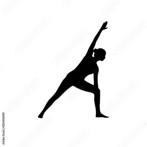 Side Angle Yoga Pose Silhouette
