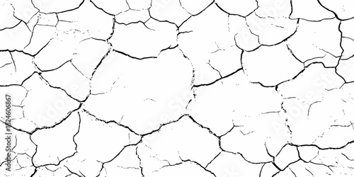 modern black and white scratch and cracks grunge texture dust and distressed wall pattern white background..
